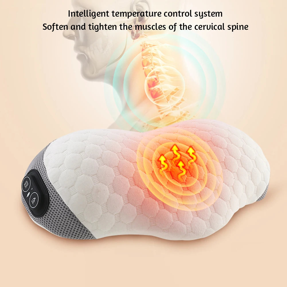 Soft Soulder Neck Vibration Massage Pillow Multi-Purpose Adjustables