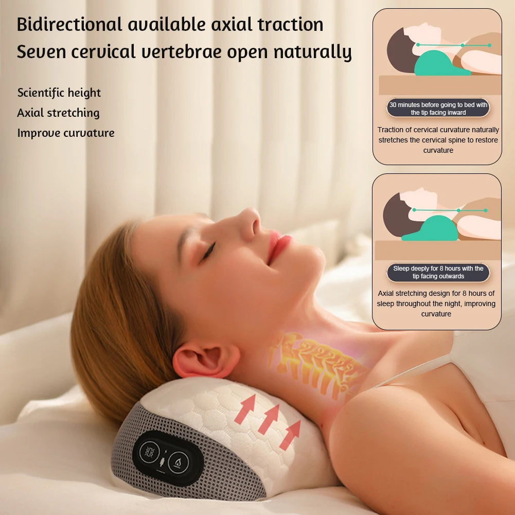 Soft Soulder Neck Vibration Massage Pillow Multi-Purpose Adjustables